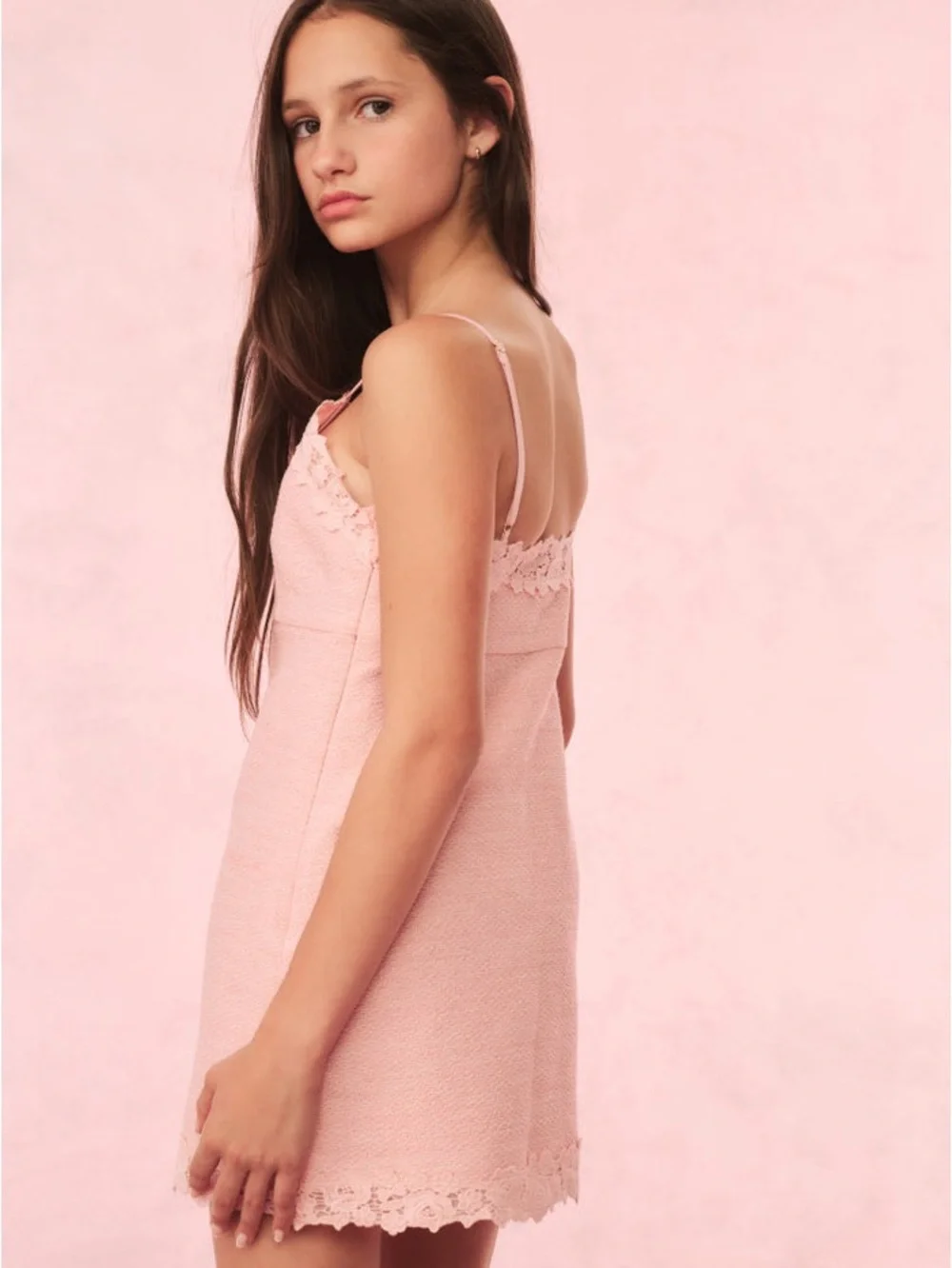 LoveShackFancy Aloma dress in Strawberry Spritz